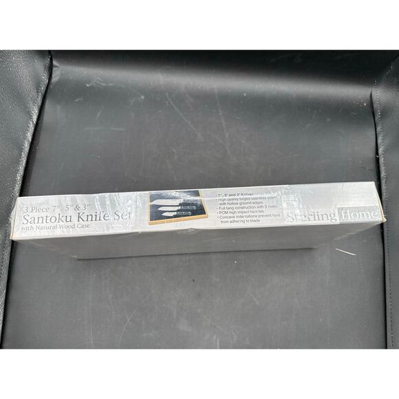 Sterling Home- 3 Piece Santoku Knife Set - New in Box - Picture 2 of 3
